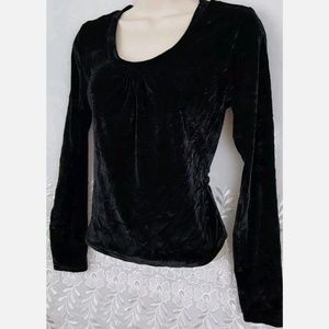 Vintage Black velvet top size L